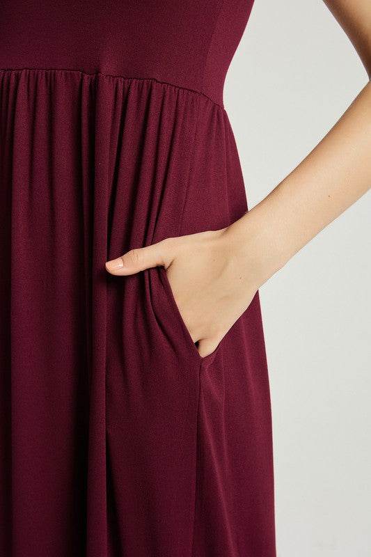 Women'S Summer Casual Maxi Dress with Pocket