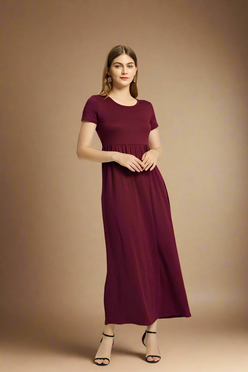 Women'S Summer Casual Maxi Dress with Pocket
