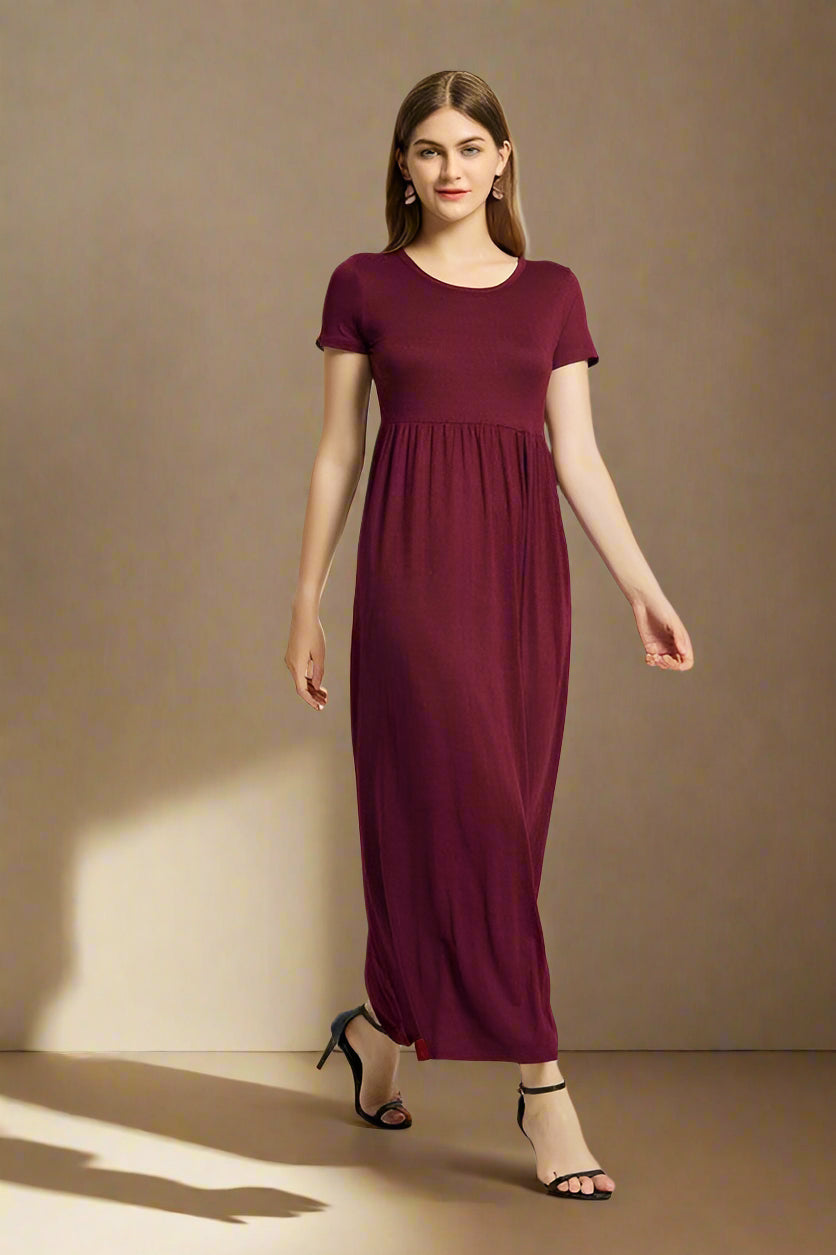 Women'S Summer Casual Maxi Dress with Pocket