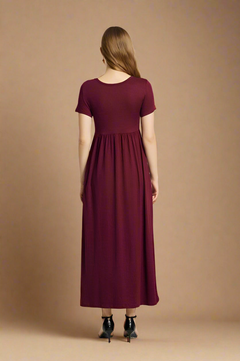 Women'S Summer Casual Maxi Dress with Pocket