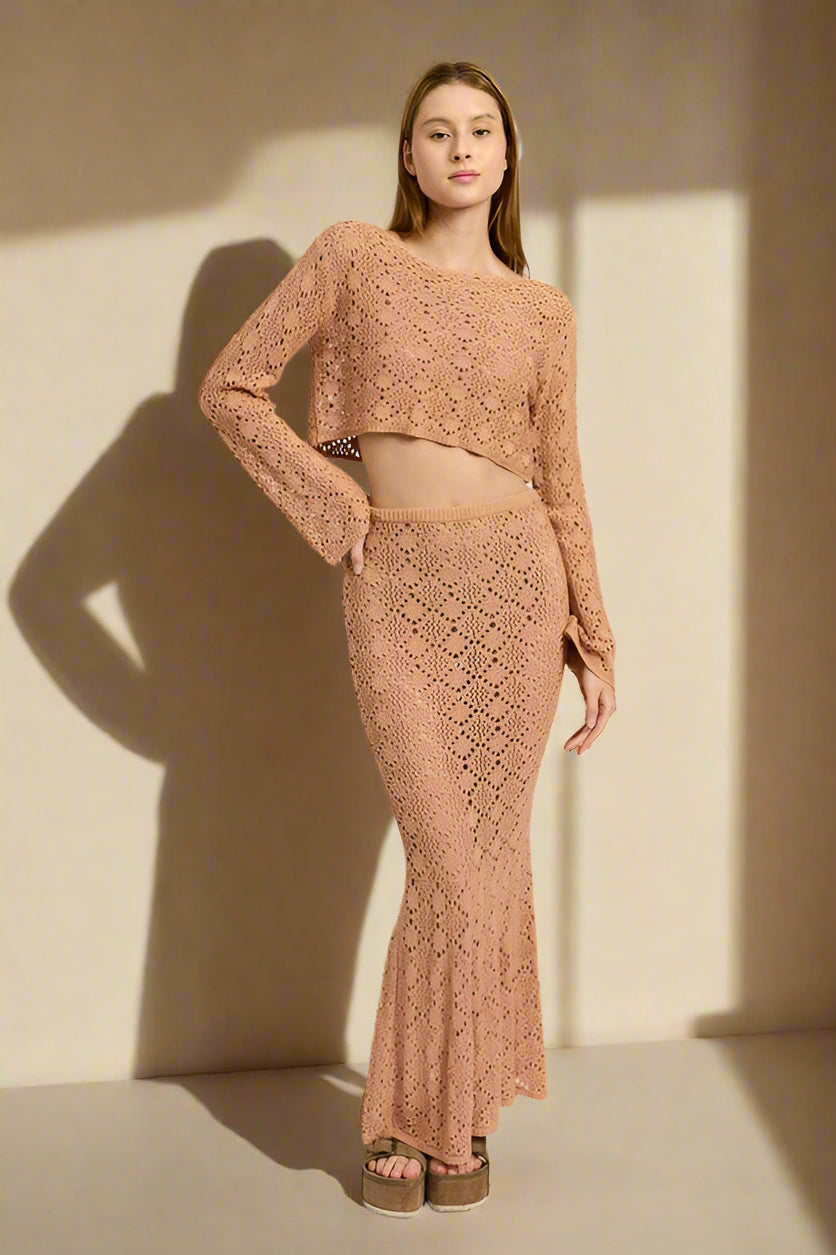 MERMAID MAXI CROCHET SKIRT