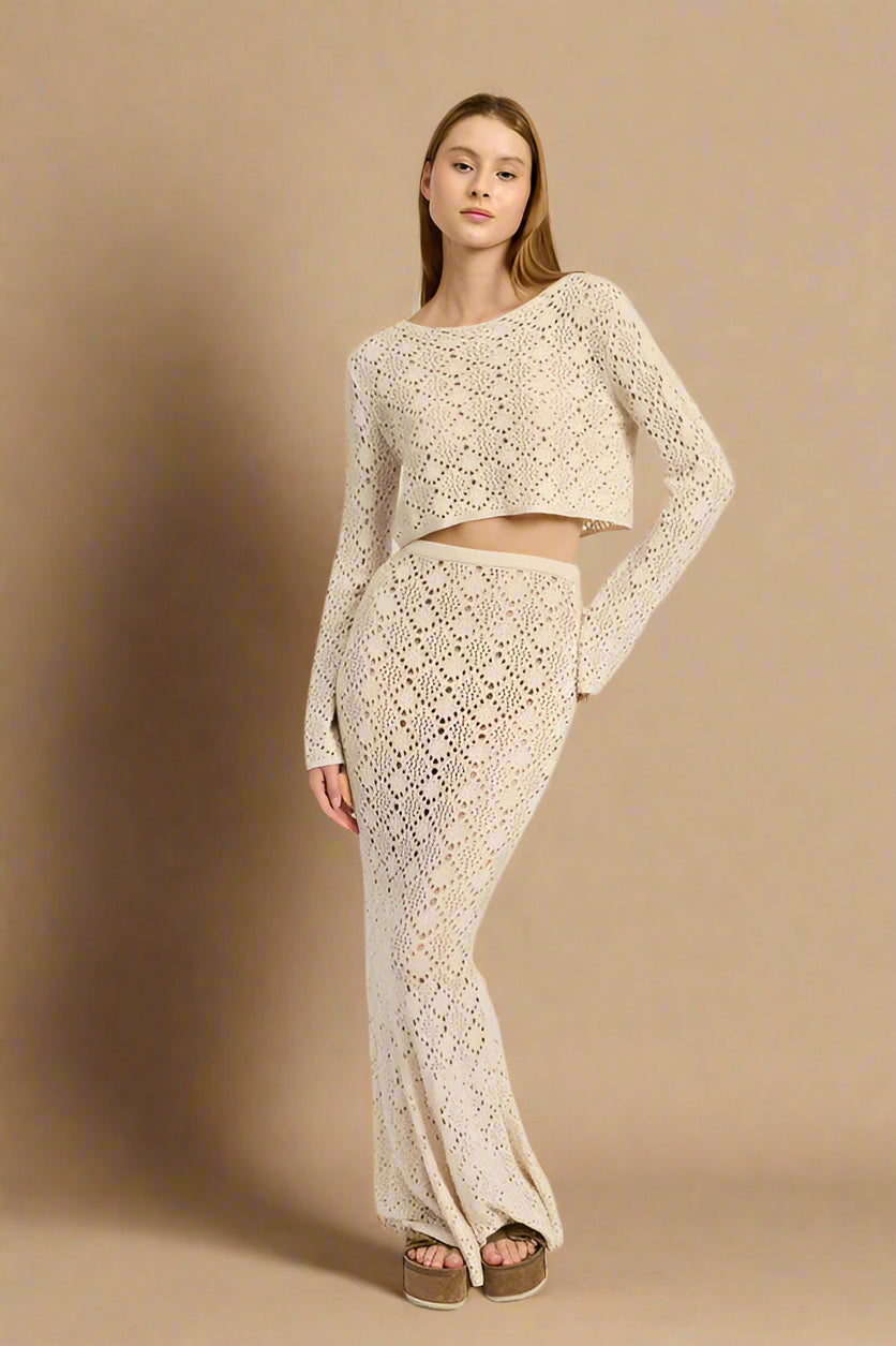 MERMAID MAXI CROCHET SKIRT