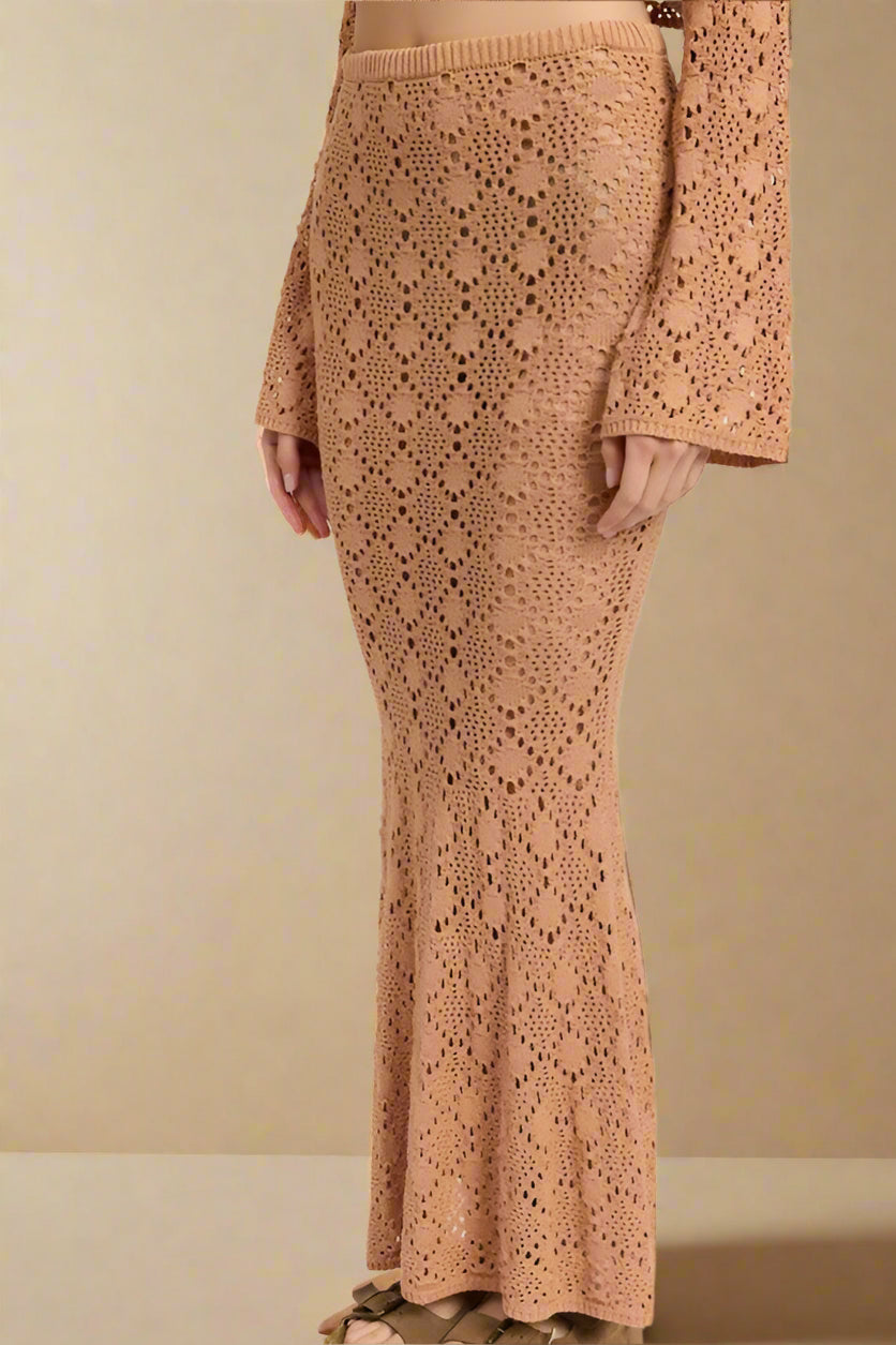 MERMAID MAXI CROCHET SKIRT