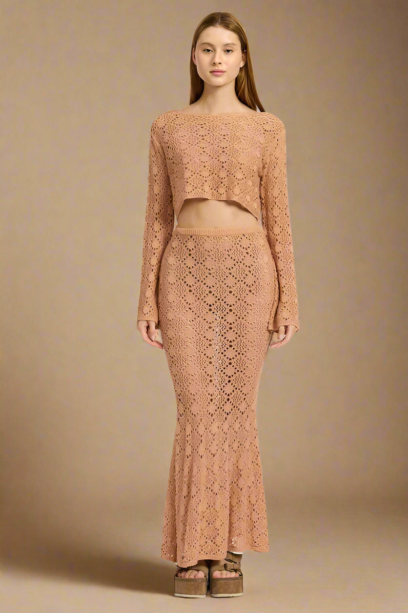 MERMAID MAXI CROCHET SKIRT