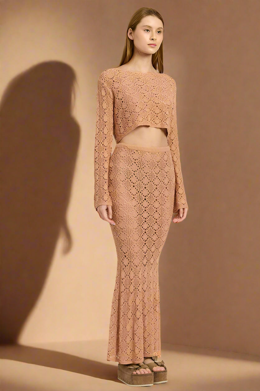 MERMAID MAXI CROCHET SKIRT