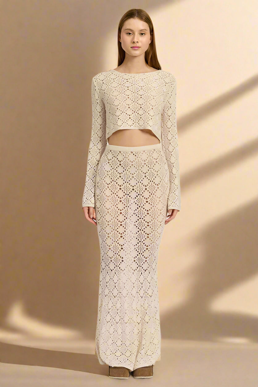 MERMAID MAXI CROCHET SKIRT