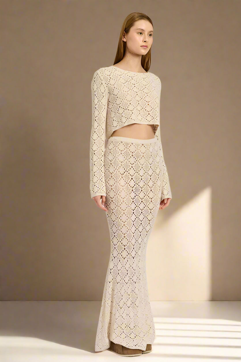 MERMAID MAXI CROCHET SKIRT