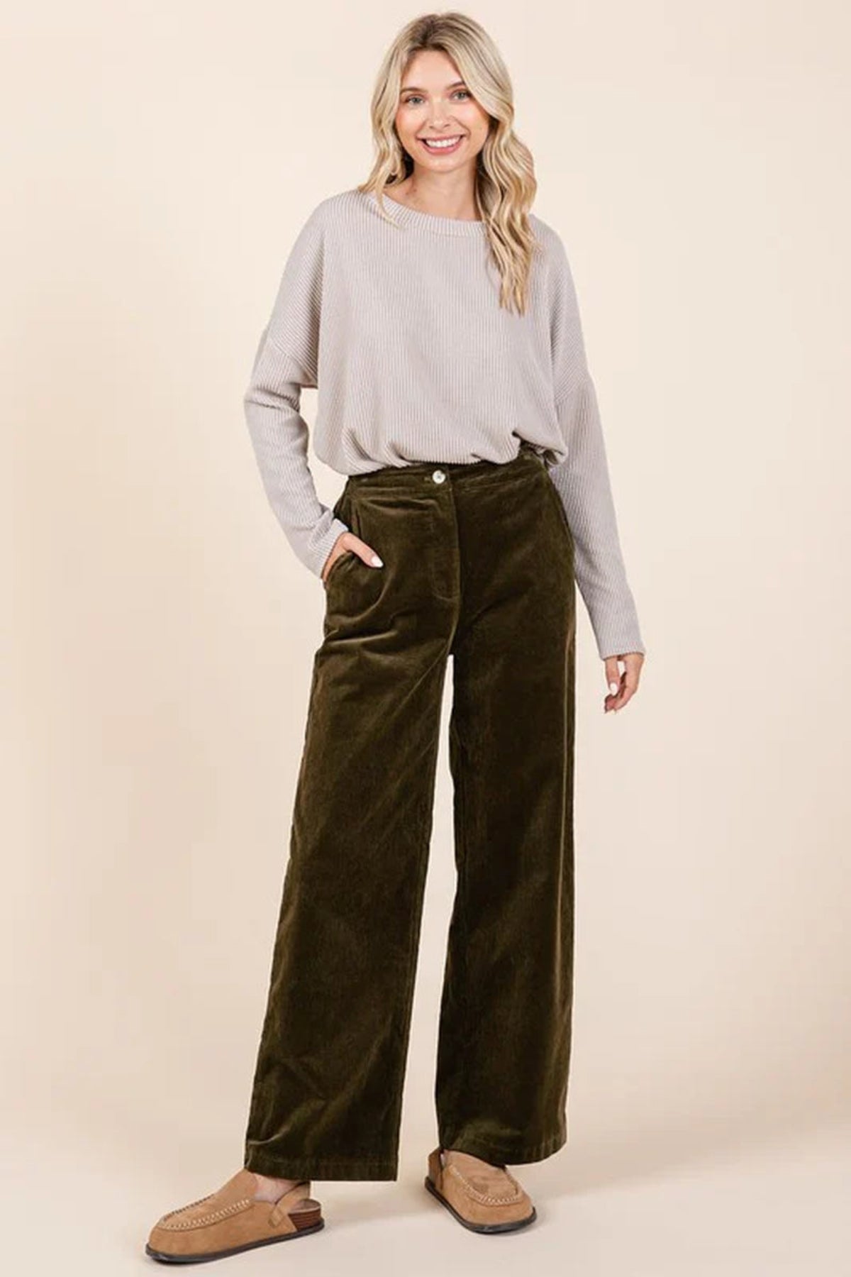 Women's Corduroy Waist Pants