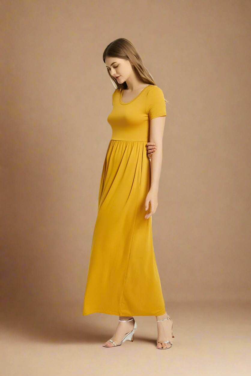 Women'S Summer Casual Maxi Dress with Pocket