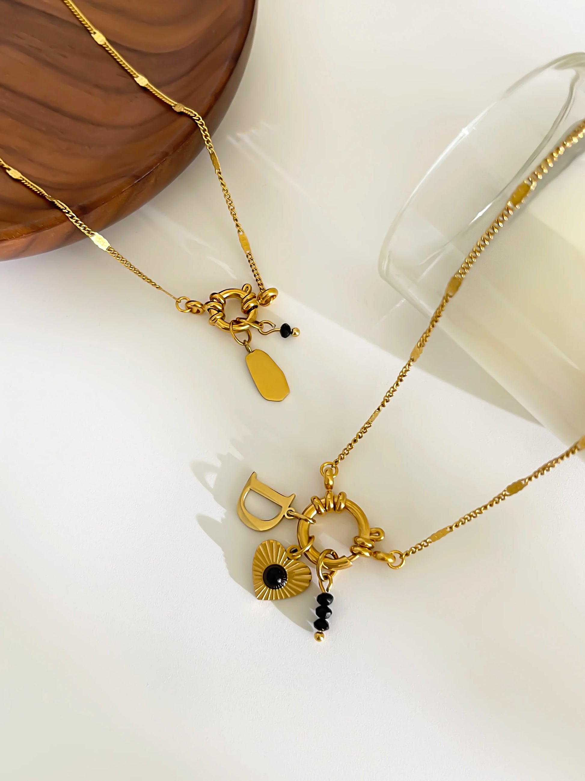 Women's Acrylic Letter Heart Necklace