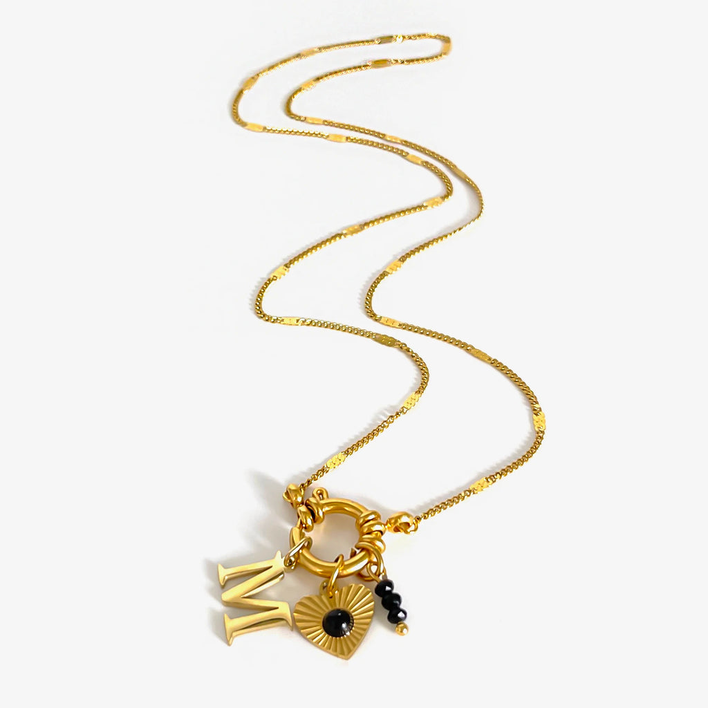 Women's Acrylic Letter Heart Necklace