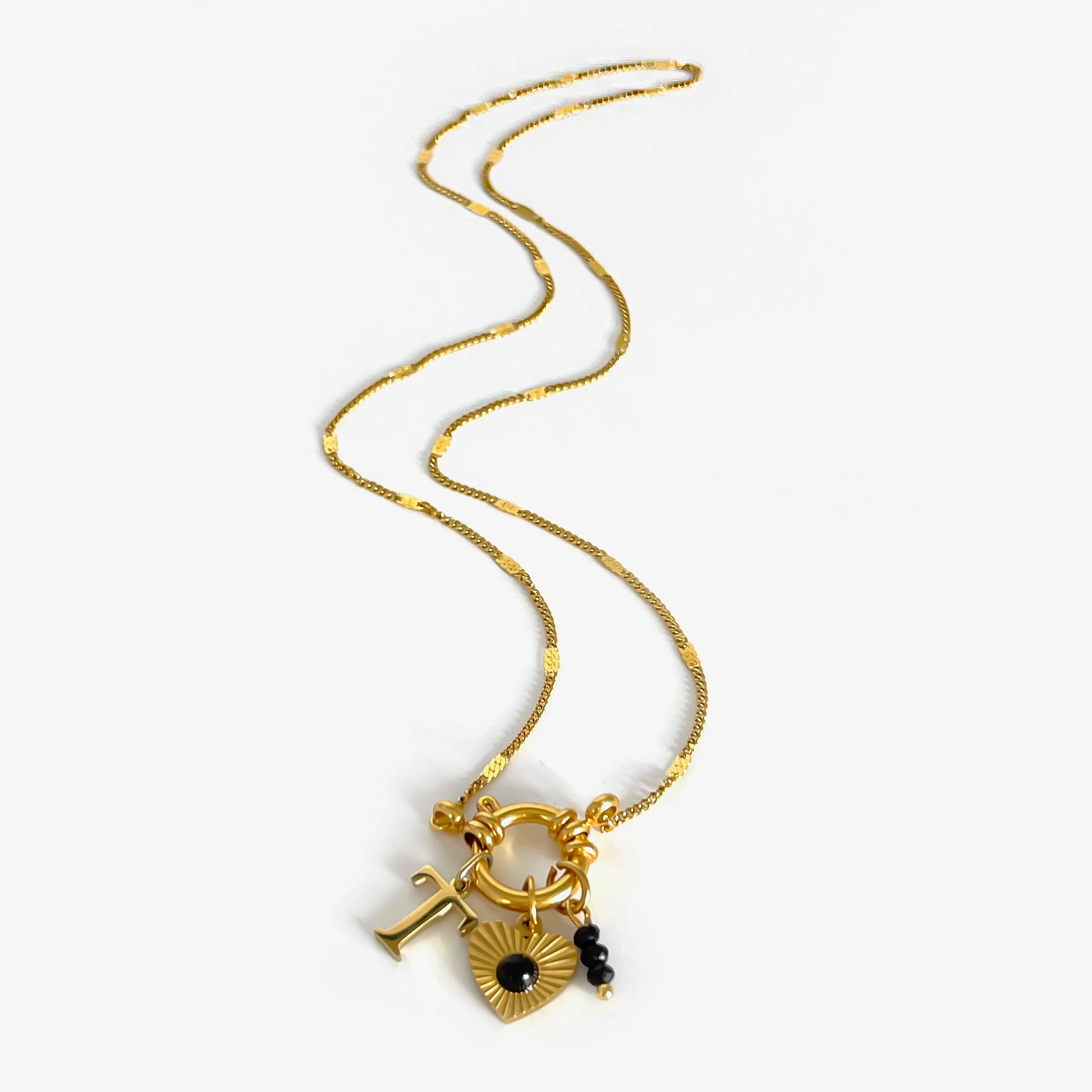 Women's Acrylic Letter Heart Necklace