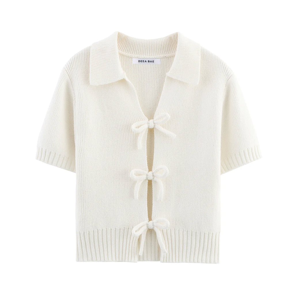 Women's Knitted Short Sleeve Shirt
