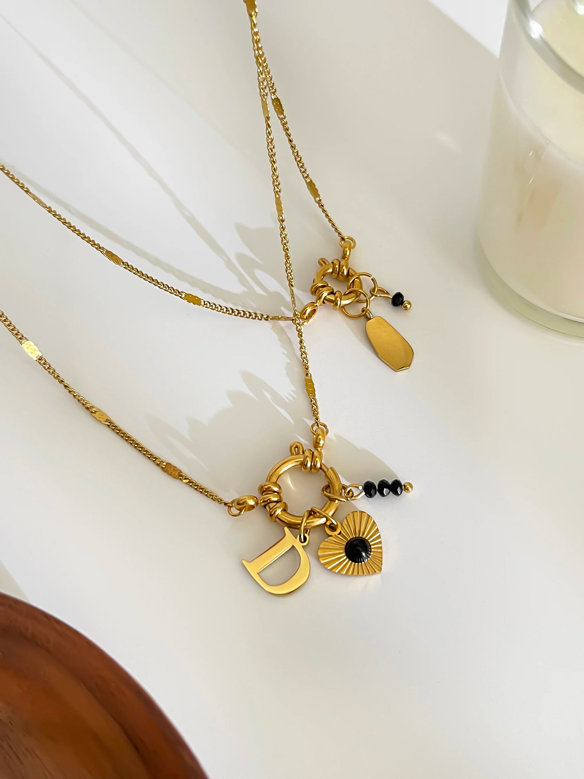 Women's Acrylic Letter Heart Necklace