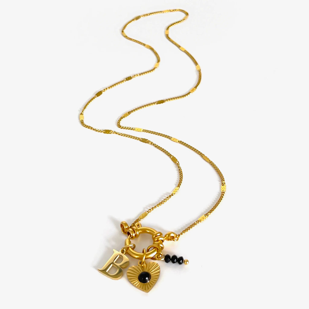 Women's Acrylic Letter Heart Necklace