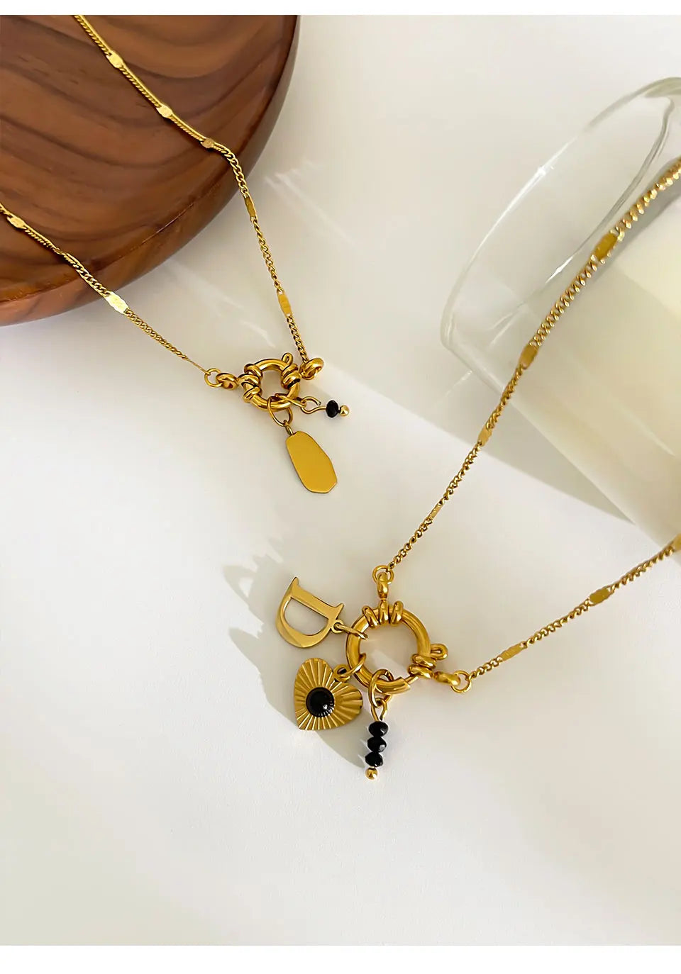 Women's Acrylic Letter Heart Necklace