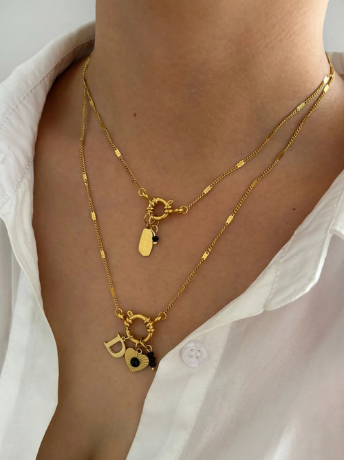 Women's Acrylic Letter Heart Necklace