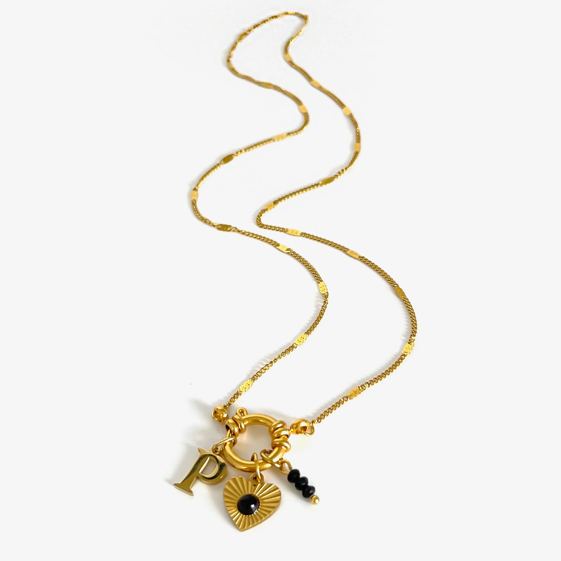 Women's Acrylic Letter Heart Necklace