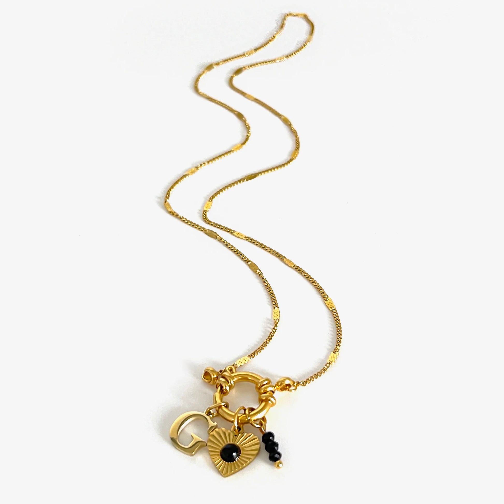 Women's Acrylic Letter Heart Necklace