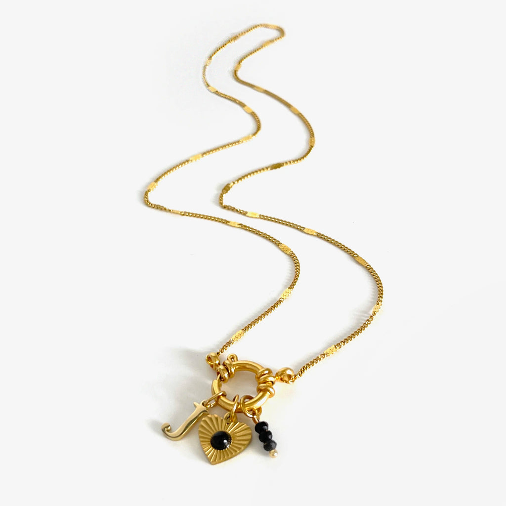 Women's Acrylic Letter Heart Necklace
