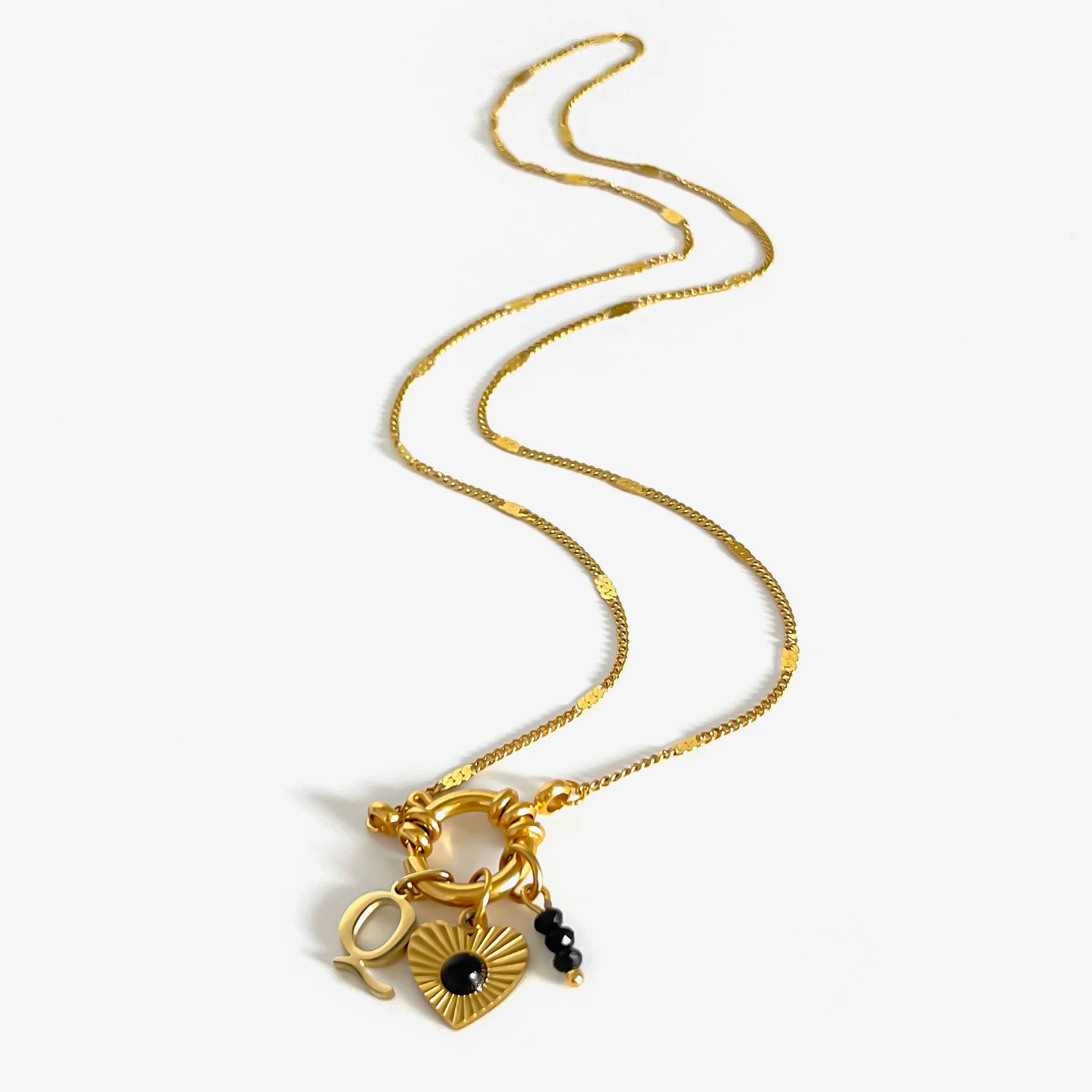 Women's Acrylic Letter Heart Necklace