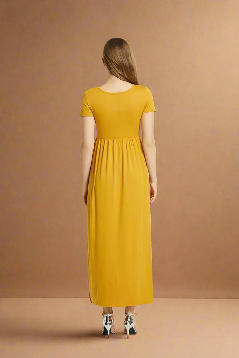 Women'S Summer Casual Maxi Dress with Pocket